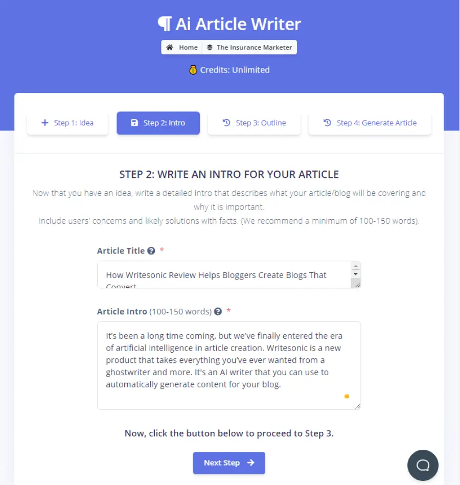 Writesonic Review: An AI Writer that Creates Articles Automatically – The  Insurance Marketer